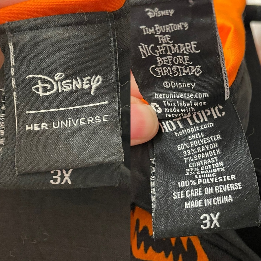 Her Universe The Nightmare Before Christmas Flocked Icons Long-Sleeve Dress - Picture 12 of 12